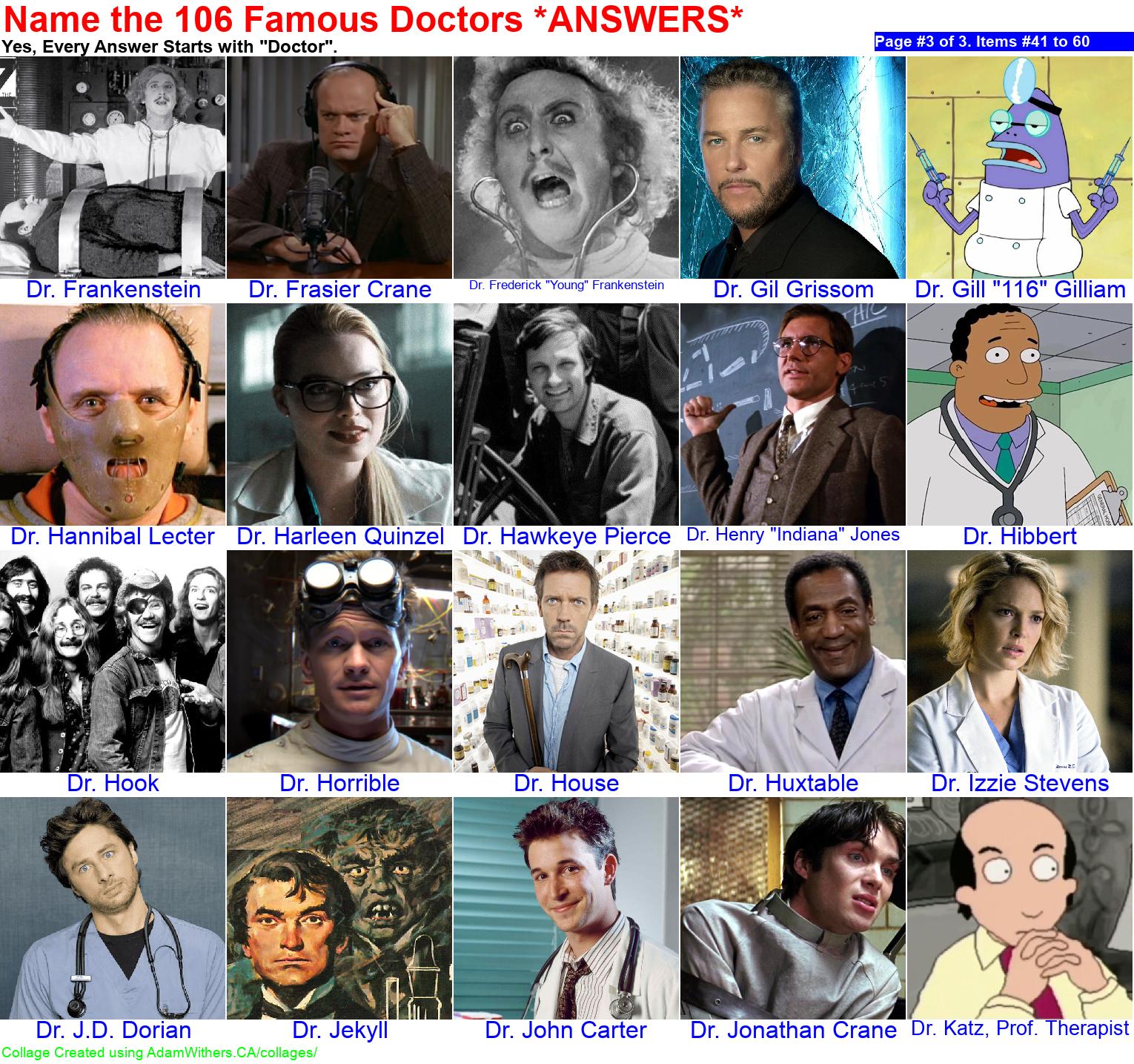 CollageA: guessDoctors Page 3